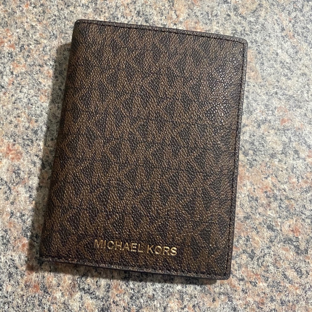 Michael Kors Brown/Tan Passport Wallet